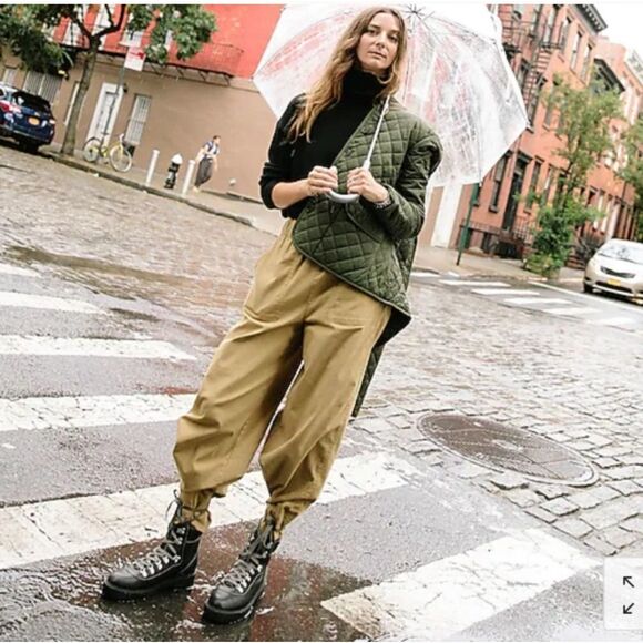 NEW J. Crew Black Leather Hiking Boots - Picture 2 of 13